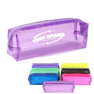 Large Capacity PVC Transparent Zipper Stationery Bag