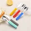 Children's Building Blocks Stainless Steel Tableware | https://www.bestnamebadges.com