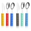 Children's Building Blocks Stainless Steel Tableware | https://www.bestnamebadges.com