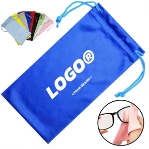 Microfiber Drawstring Storage Bag Eyeglass Pouch In Stock