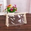 Transparent PVC Cosmetic Bag With Zipper And Color Trim | https://www.bestnamebadges.com