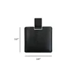 Compact Stainless Steel Makeup Mirror with PU Leather Case | https://www.bestnamebadges.com