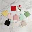 Compact Stainless Steel Makeup Mirror with PU Leather Case | https://www.bestnamebadges.com