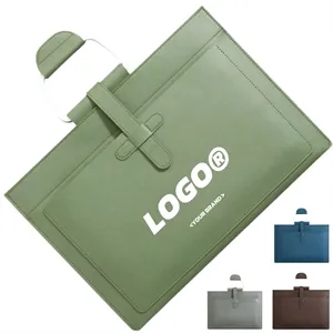 PU Leather Waterproof A4 Business File Bag With Handle