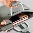 PU Leather Waterproof A4 Business File Bag With Handle | https://www.bestnamebadges.com