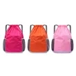 Drawstring Waterproof Sports Backpack With Side Mesh Pockets | https://www.bestnamebadges.com
