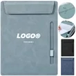 A4 Leather Document Folder With Writing Pad And Pen Holder | https://www.bestnamebadges.com