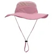Custom Outdoor Sun Hat Mesh Panel Wide Brim Bucket In Stock | https://www.bestnamebadges.com