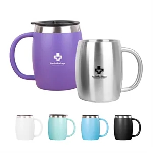 Stainless Steel Coffee Mug with Lid 14 Oz