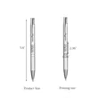 Retractable Metal Ballpoint Pen With Black Ink | https://www.bestnamebadges.com