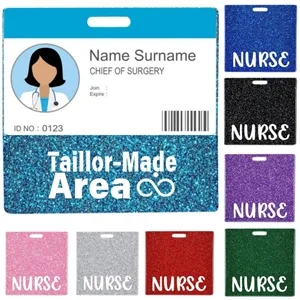 Student Nurse Badge ID Name Black Identification Tags Card