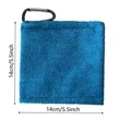 Golf Ball Cleaning Towels with Carabiner Hook Black | https://www.bestnamebadges.com