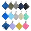 Golf Ball Cleaning Towels with Carabiner Hook Black | https://www.bestnamebadges.com