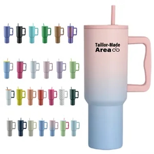 40Oz. Reusable Stainless Steel Water Bottle Travel Black Mug