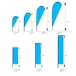 9FT Customizable Advertising Feather Flagpole Kit Flags | https://www.bestnamebadges.com