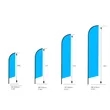 9FT Customizable Advertising Feather Flagpole Kit Flags | https://www.bestnamebadges.com