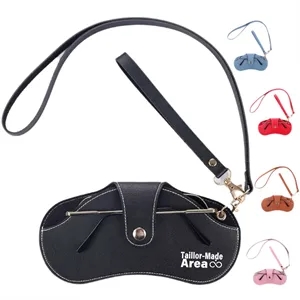 Portable Leather Glasses Case Sunglasses Black Bags