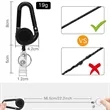 Portable Retractable ID Badge Reel Holder Carabiner Keychain | https://www.bestnamebadges.com