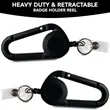Portable Retractable ID Badge Reel Holder Carabiner Keychain | https://www.bestnamebadges.com