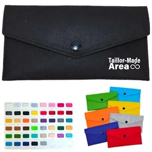 Portable Versatile Pouch Stationery Storage Felt Black Bag