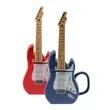 Guitar Shape Ceramic Mug Musician Music Lover | https://www.bestnamebadges.com
