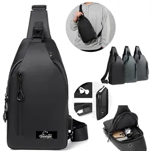 USB Charging Fanny Pack Crossbody Sling Chest Bag