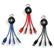 3 in1 Charging Cable with Keychain | https://www.bestnamebadges.com