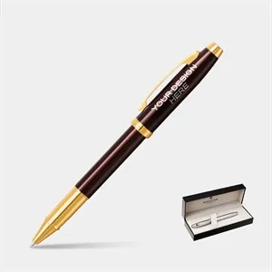 SHEAFFER® 100 Glossy Coffee Brown Executive Rollerball Pen | https://www.bestnamebadges.com