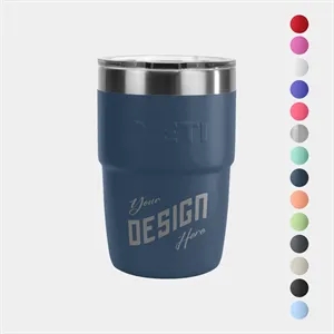 8 oz YETI® Rambler Stainless Steel Insulated Stackable Cup | https://www.bestnamebadges.com