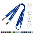 3/4" Custom Open Ended Polyester Lanyard W/ Dual Attachments | https://www.bestnamebadges.com