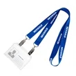 3/4" Custom Open Ended Polyester Lanyard W/ Dual Attachments | https://www.bestnamebadges.com