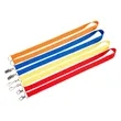 3/4" Custom Open Ended Polyester Lanyard W/ Dual Attachments | https://www.bestnamebadges.com