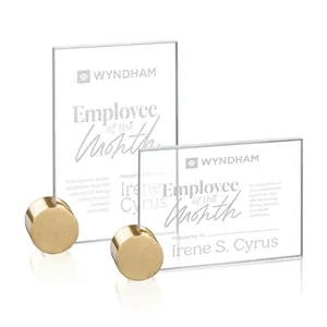 Bermuda Award - Starfire/Gold Circle | https://www.bestnamebadges.com