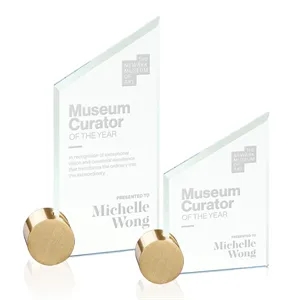 Cooper Award - Jade/Gold Circle | https://www.bestnamebadges.com