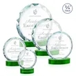 Centura Award on Alberton Base - Green | https://www.bestnamebadges.com