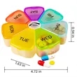 Portable Weekly Pill Organizer Travel Medicine Storage Box | https://www.bestnamebadges.com