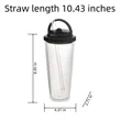 24 Oz. Portable Double Layer Plastic Straw Cups | https://www.bestnamebadges.com