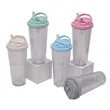 24 Oz. Portable Double Layer Plastic Straw Cups | https://www.bestnamebadges.com