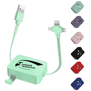 Cell Phone Holder 3 In 1 Retractable Data Cable