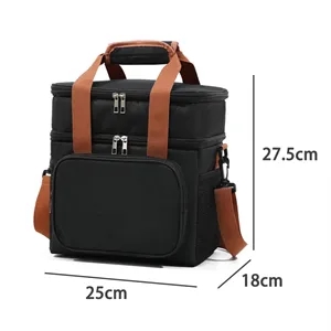 Large Insulated Cooler Bag with Dual Compartments