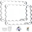4" X 6" Transparent Scalloped Acrylic Magnet Photo Frame | https://www.bestnamebadges.com