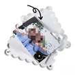 4" X 6" Transparent Scalloped Acrylic Magnet Photo Frame | https://www.bestnamebadges.com