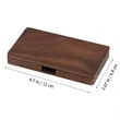 Magnetic Solid Wood Business Card Holder Box Case | https://www.bestnamebadges.com