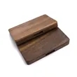 Magnetic Solid Wood Business Card Holder Box Case | https://www.bestnamebadges.com