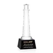 Lighthouse Award on Robson Base - Black | https://www.bestnamebadges.com