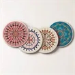 Round Absorbent Ceramic Coaster | https://www.bestnamebadges.com