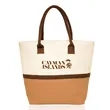 Two-Tone Jute Beach Tote Bags | https://www.bestnamebadges.com