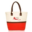 Two-Tone Jute Beach Tote Bags | https://www.bestnamebadges.com