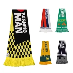 Custom Knitted Jacquard Thick Scarf Tassel (53.15" x 6.7")