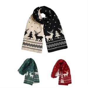 Christmas Knitted Scarf Warm Gift
